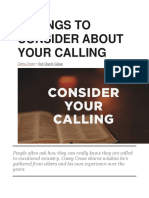 5 Things to Consider About Your Calling