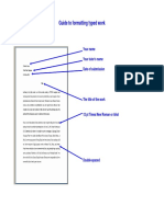 Guide to Formatting Typed Work