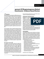 Management of Rhegmatogenous Retinal Detachments-Evidence Based Review