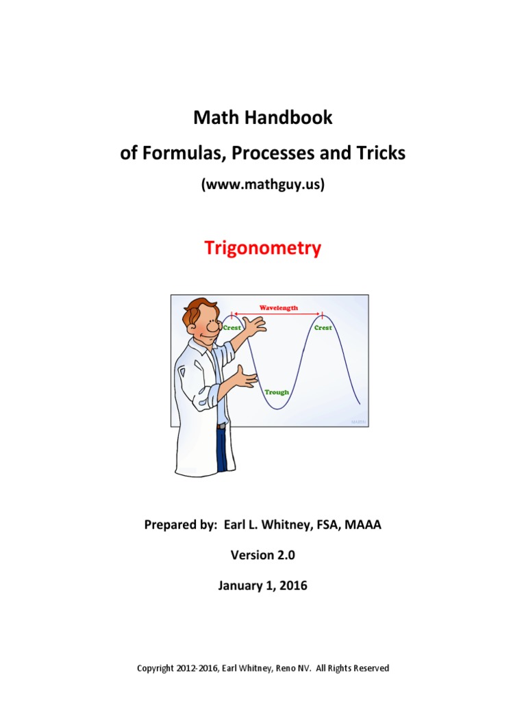 Math Handbook of Formulas, Processes and Tricks: Trigonometry | PDF ...