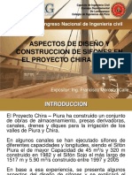 Diseño y construcción de sifones en el Proyecto Chira - Piura