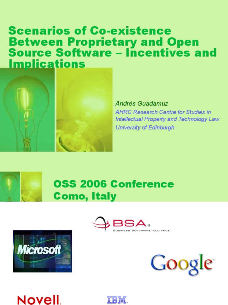 Coexistence of Proprietary and Open Source Software | PDF | Free ...
