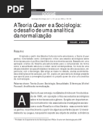MISKOLCI, Richard. a Teoria Queer e a Sociologia_ o Desafio de Uma Nalítica Da Normalização