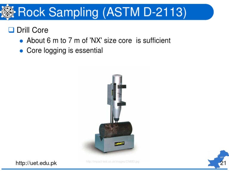 Rock Core Sampling Guide (ASTM D-2113) | PDF