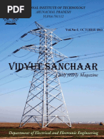 Vidyut Sanchaar, Electrical & Electronics Department Magazine October 2013 NIT Arunachal Pradesh, 1st Departmental Magazine.