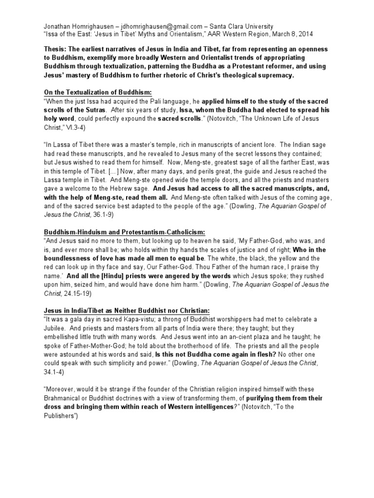 Jesus and Issa: Myths of Tibet | PDF | Jesus | Tibetan Buddhism