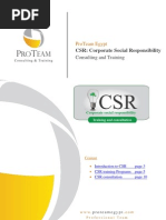 CSR Consulting and Training Proposal (ProTeam, 21.7.2010)