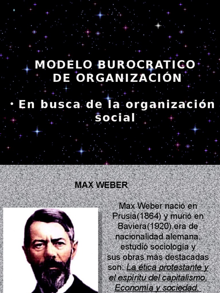 Teoria Burocratica Burocracia Max Weber Prueba