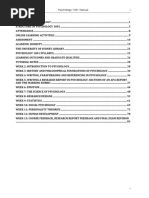 PSYC1001 Unit of Study Outline