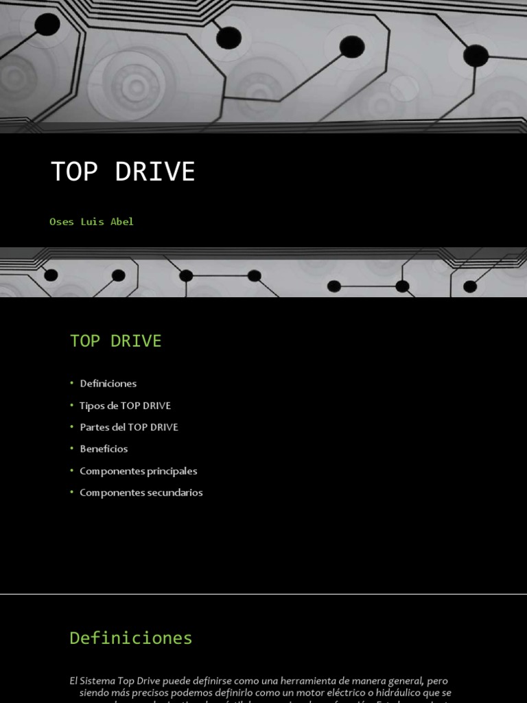 Top Drive | PDF | Generador eléctrico | Corriente alterna