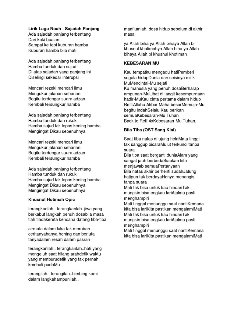 Lirik Lagu Maafkanlah