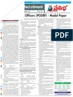 Dena Bank Recruitment: Probationary Officers (PGDBF) - Model Paper