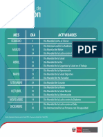 Calendario de Prevencion en Salud