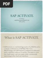 Sap Activate: K.Sathya 9884248115