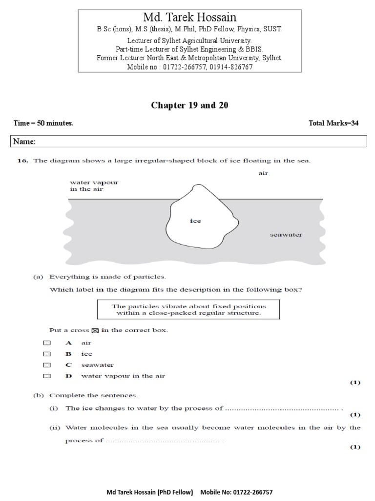 Chapter 19-20 Solutions by Md Tarek Hossain | PDF