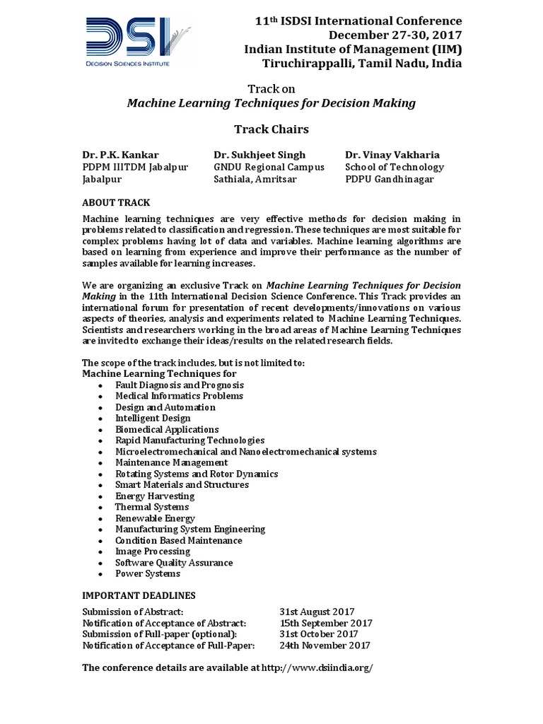 Machine Learning for Decision Making | PDF | Machine Learning ...