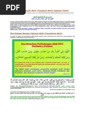 Doa Selepas Tahiyyat Akhir Pdf