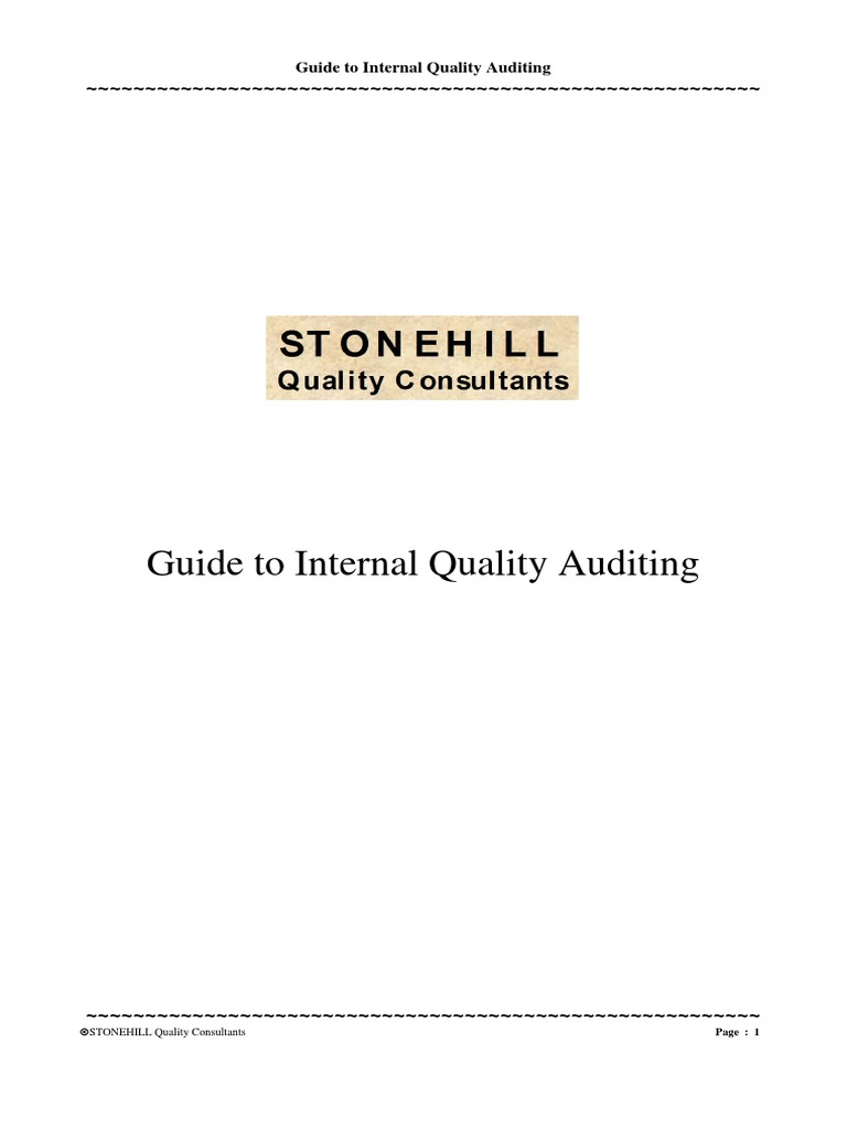 Internal Quality Auditing Guide | PDF | Audit | Auditor's Report