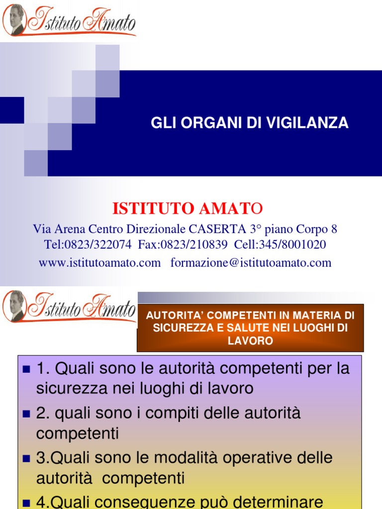 Gli Ispettori Degli Organi Di Vigilanza