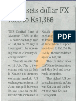 [GNLM-13.7.2017] CBM Sets Dollar FX Rate to Ks1,366