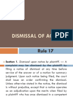 Dismissal of Actions