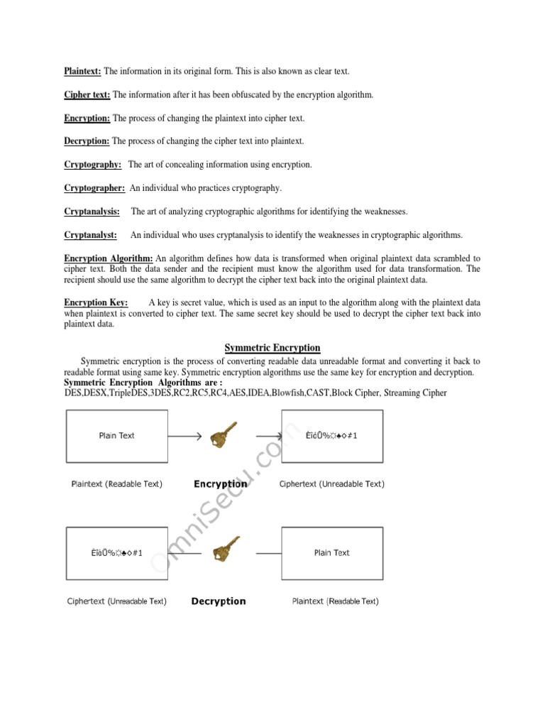 Symmetric Encryption | PDF | Cryptography | Key (Cryptography)