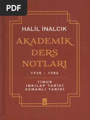 Halil Inalcik Akademik Ders Notlari Cs Pdf