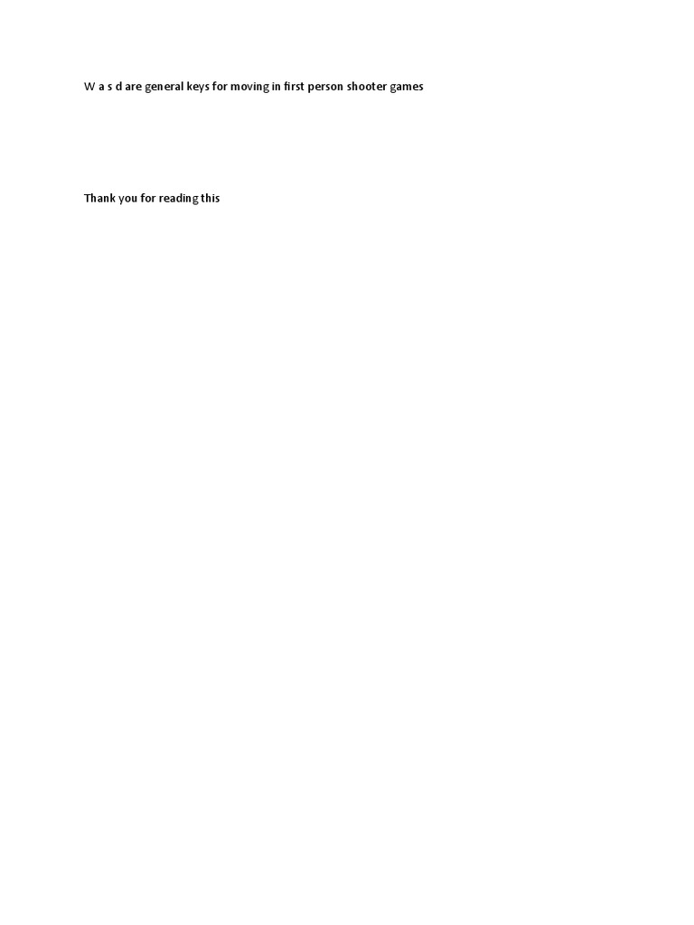 Wasd | PDF
