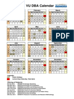 2014 VU DBA Calendar Schedule