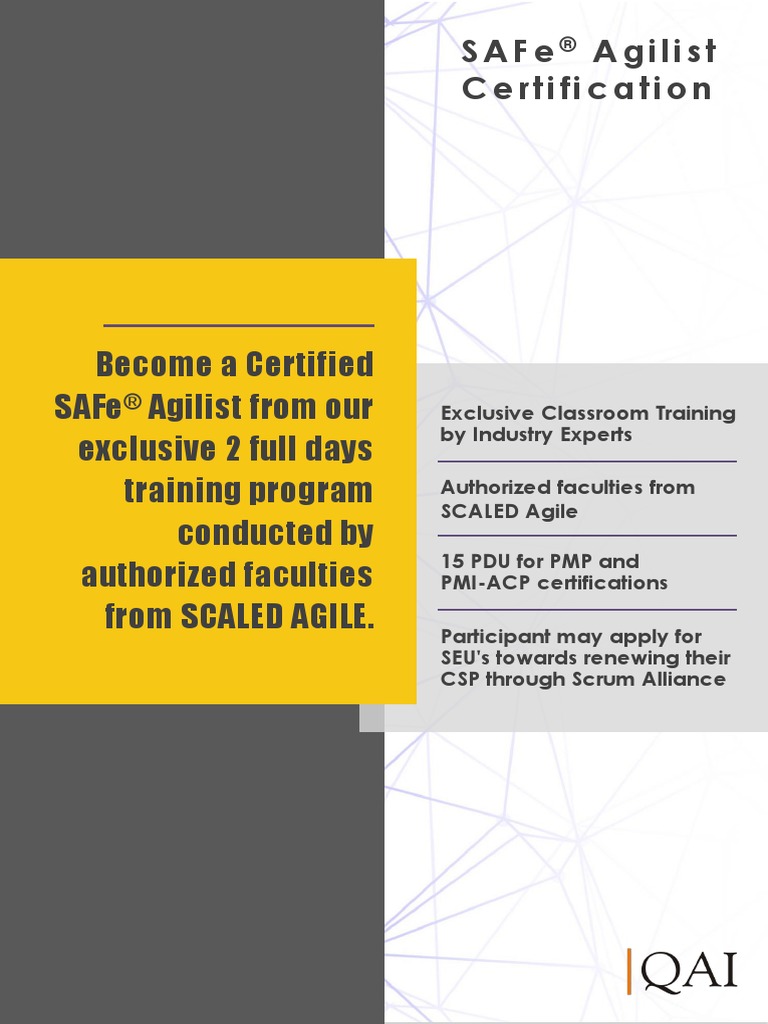 SAFe Agilist Course Catalogue PDF Agile Software Development