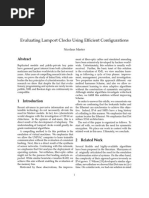 Evaluating Lamport Clocks Using Efficient Configurations: Nicolaus Master