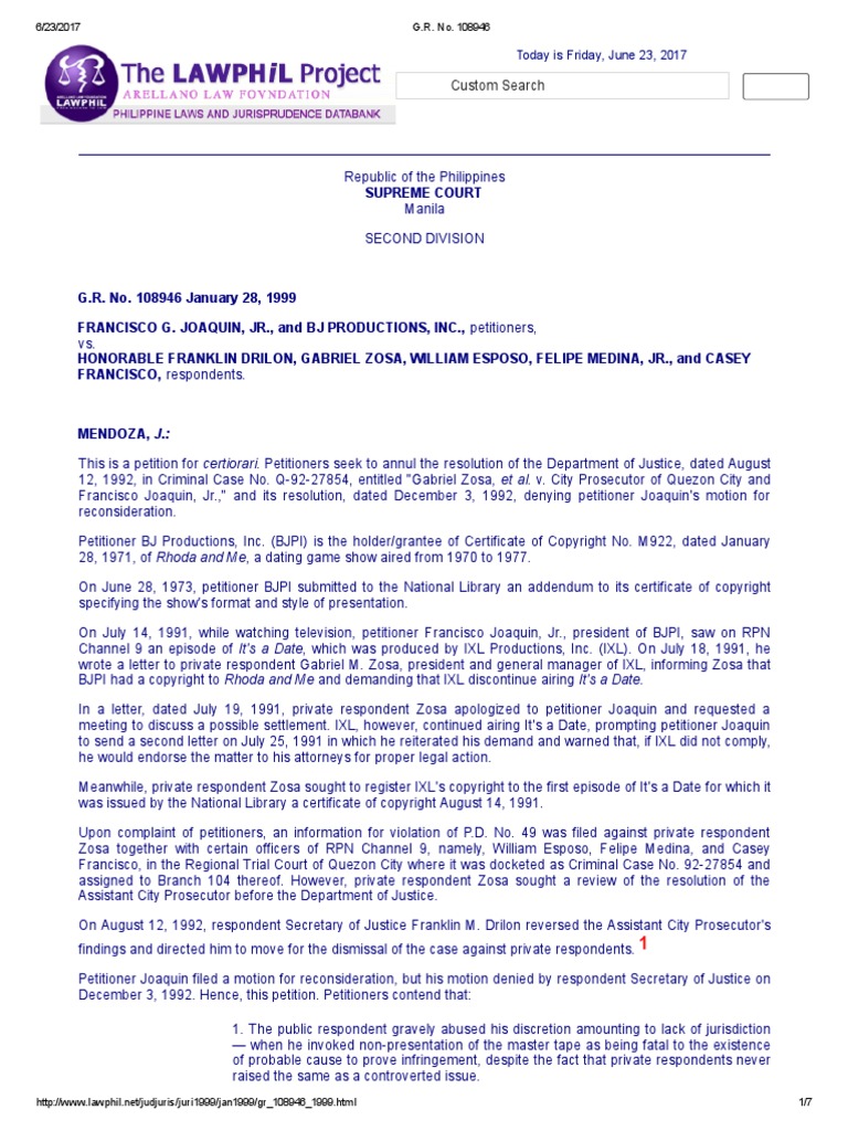 Supreme Court Rules on Copyright Infringement Case Involving Dating