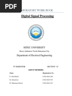 Digital Signal Processing: Laboratory Work Book