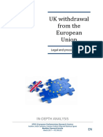 UK Withdrawal From The European Union: In-Depth Analysis