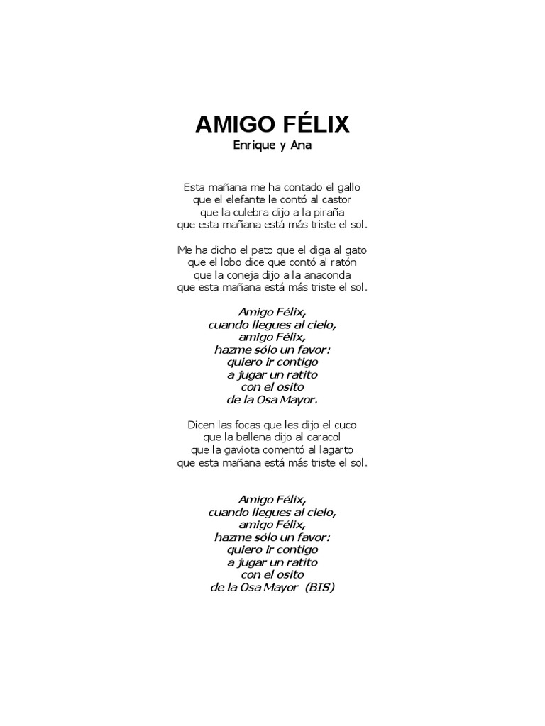 Amigo Félix. | PDF