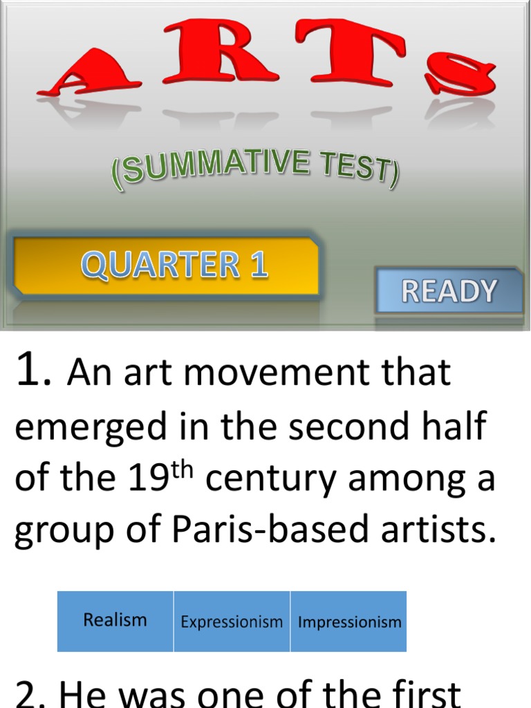 Summative Test q1 Arts g10 No Time | PDF | Impressionism | Abstract Art