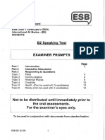 b2 Speaking Test Examiner Prompts Sample