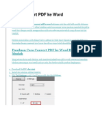 Cara Convert PDF Ke Word