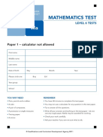 Ks2 Mathematics 2011 Level 6 Test A