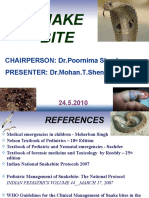 Snake Bite: CHAIRPERSON: DR - Poornima Shankar PRESENTER: DR - Mohan.T.Shenoy
