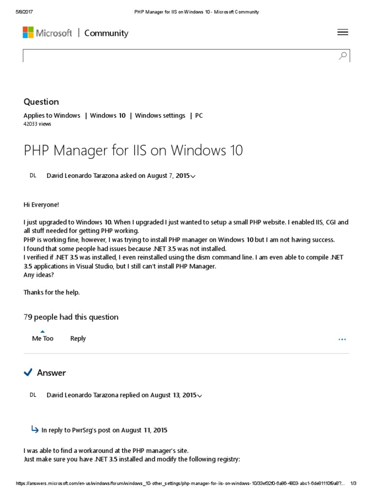 Php Manager For Iis 10 | Using PHP Manager for IIS to setup and ...