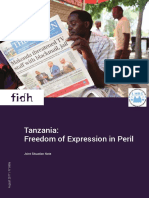Tanzania: Freedom of Expression in Peril - Joint Situation Note