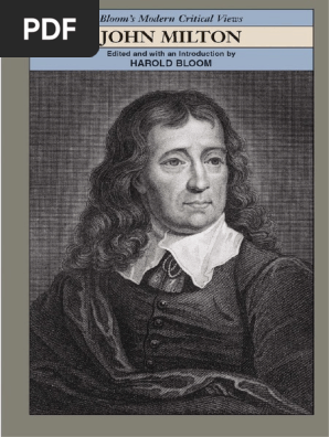 Harold Bloom John Milton Paradise Lost John Milton - 