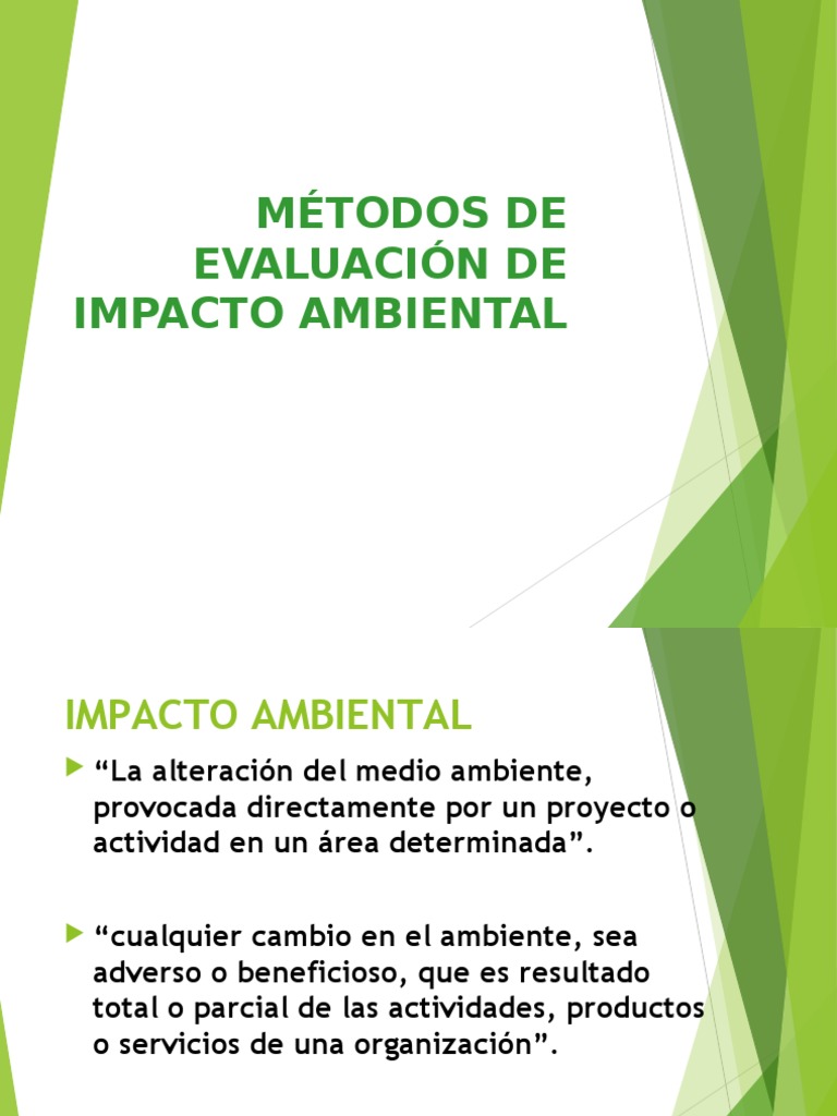 Metodos de Eia | PDF | Evaluación de impacto ambiental | Entorno natural