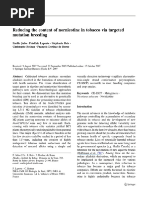 Tobacco Mutation Breeding