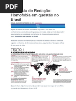 Proposta de Redação Homofobia