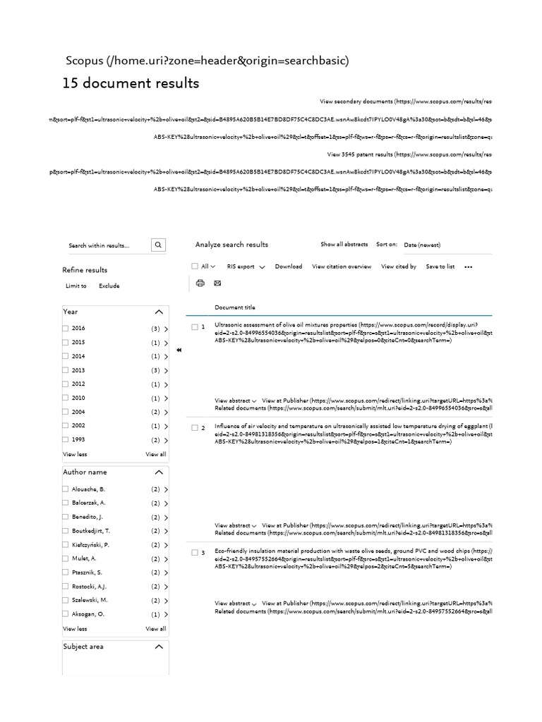 Scopus - Document Search Results | PDF | Physical Chemistry | Nature