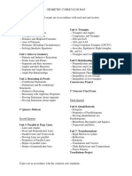 Geometry Curriculum Map