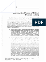 Learning The Process of Ethical Decision Making