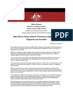 Media Release For Family Violence Prevention Legal Service in Kalgoorlie and Geraldton